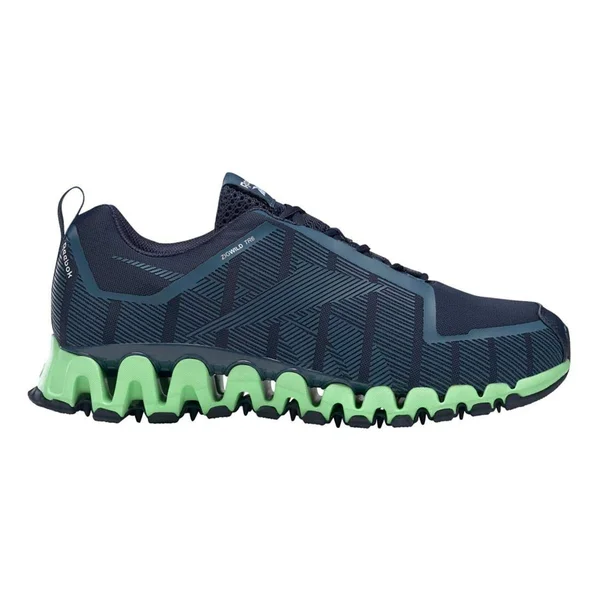 Reebok Men's ZigWild Trail 6 Shoes in Vector Navy/Brave Blue/Neon Mint Size 12 - Running Shoes