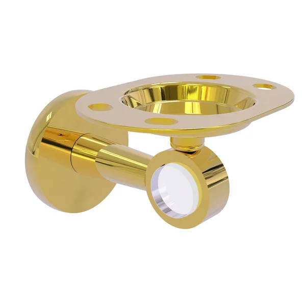 Allied Brass Clearview Collection Tumbler and Toothbrush Holder - Polished Brass