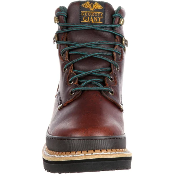 Georgia Boot Men's Giant Steel Toe Work Boots, Size: 17, Brown