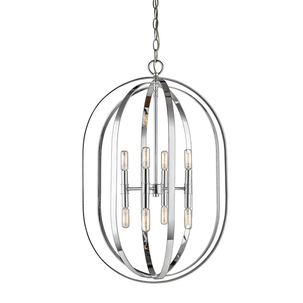 Millennium Lighting 8 Light Pendant, Chrome - 3392-CH