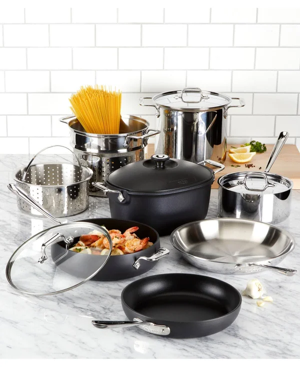 All-Clad Mixed Materials 12-pc. Cookware Set - Black
