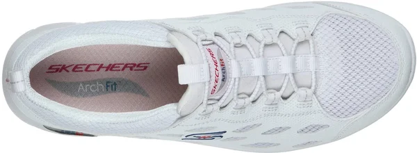 Skechers Arch Fit Refine White, Navy - Size 5.0