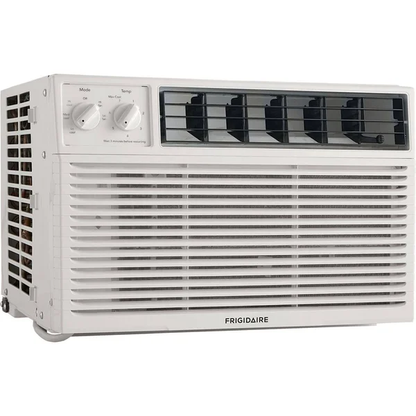 Frigidaire 6, 000 BTU 115V Window-Mounted Mini-Compact Air Conditioner with Controls, White