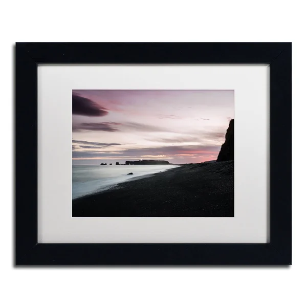 Trademark Fine Art Sunset at Dyrholaey by Philippe Sainte-Laudy Framed Photographic Print - Size: 11x22 H x 14x22 W x 0.5x22 D
