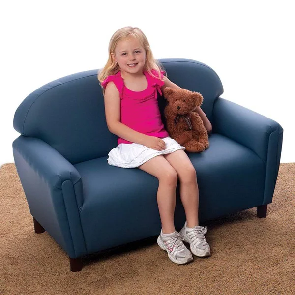 Brand New World Enviro-Child Upholstery School Age Sofa: Blue