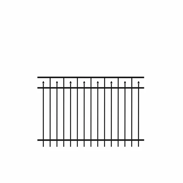 Freedom Standard Concord 4-ft H x 6-ft W Black Aluminum Flat-Top Erosion Fence Panel, 73002310