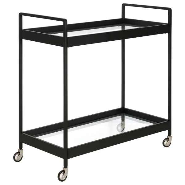 Cooper Blackened Bronze Bar Cart - Hudson & Canal BC0544