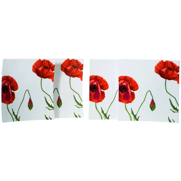 Red Vanilla Summer Sun Dinner Plates Set of 4