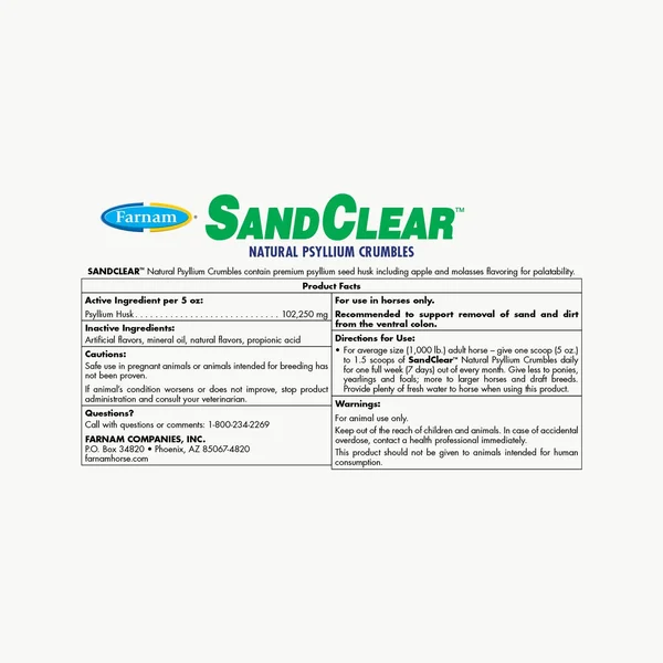 Farnam SandClear Psyllium Fiber for Horses