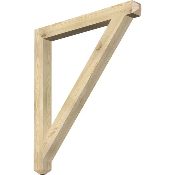 Ekena Millwork 4x22W x 42x22D x 48x22H Traditional Craftsman Rough Sawn BRACKET - Douglas Fir