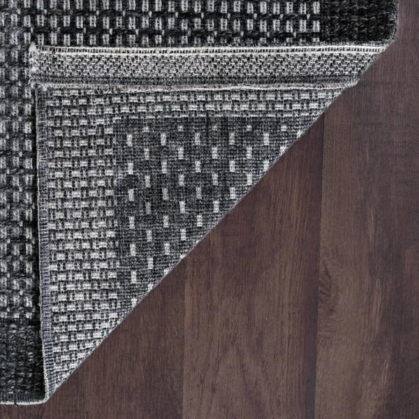 Tayse Serenity Largo 2&6&& x 11& Black Modern Area Rug