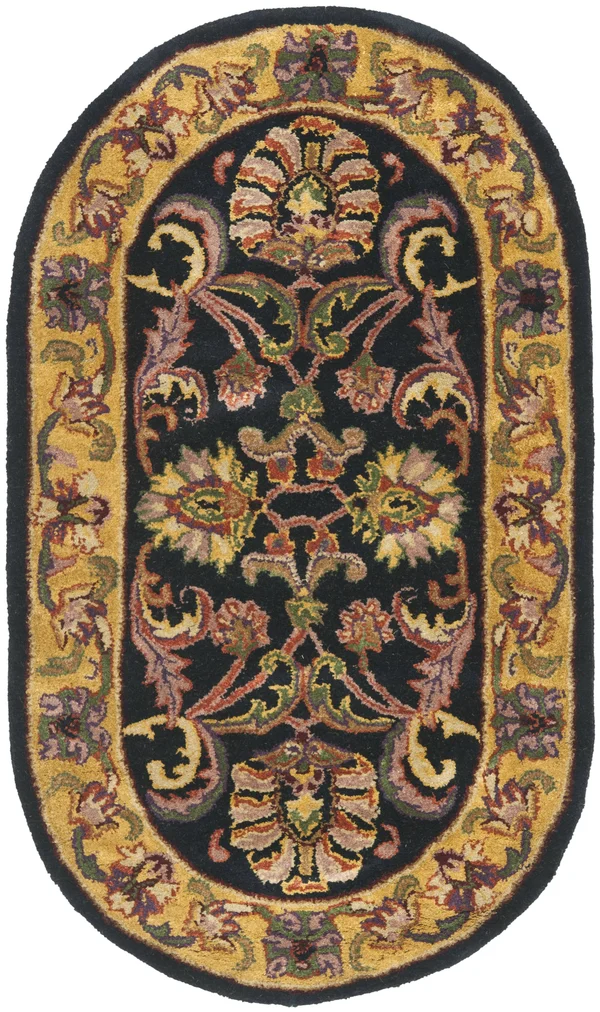 Safavieh Golden Jaipur Gj275a 8& Round Navy, Gold Rug