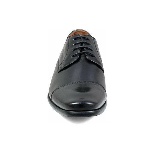 Florsheim Men's Postino Cap Toe Oxford, Size: 7, Black Smooth Leather