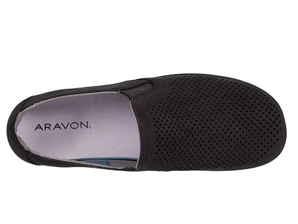 Women's Aravon Lia Slip-On Sneaker - Size 8.5 D - Black