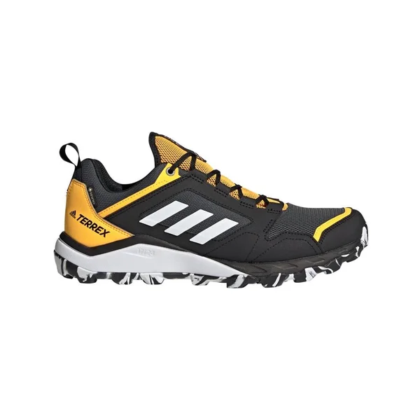 Adidas Terrex Agravic TR GORE-TEX Trail Running Shoes - Men - Grey Six, Cloud White, Solar Gold - 11