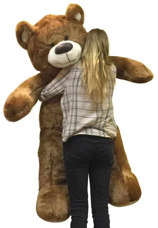 BigPlush Giant Brown Teddy Bear 5 Foot American Made Soft, Made in USA Stuffed Animal