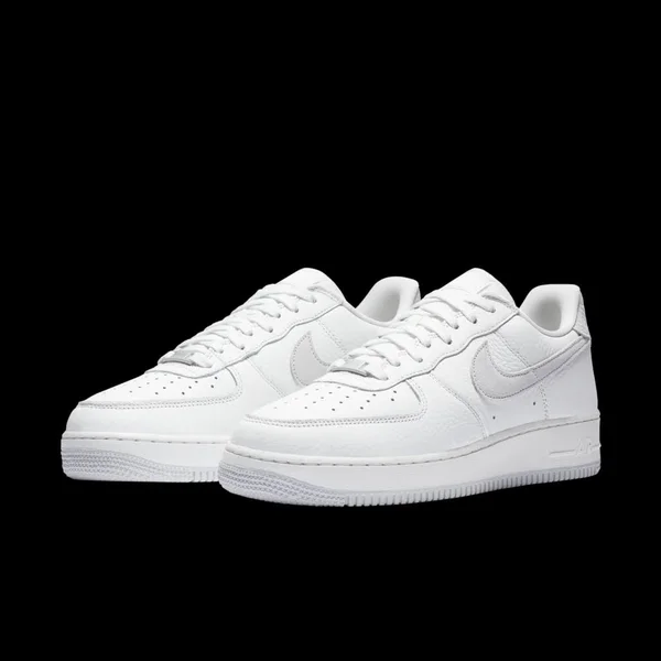 Nike White and Grey Air Force 1 07 Craft Sneakers