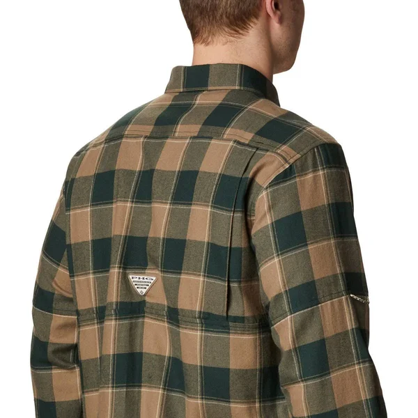 Columbia Men's Sharptail Flannel (XL Spruce Chunky Plaid)