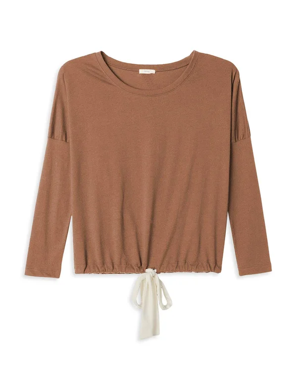 Eberjey Heather Slouchy Top Pecan