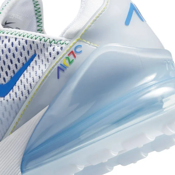 Nike Big Kids& Air Max 270 Casual Shoes in White Size 4.5