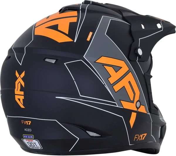 AFX FX-17 Graphics Helmet (Small, Black/Orange)