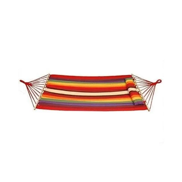 Bliss Hammocks Oversized Hammock with Spreader Bars and Pillow - Nautical Stripe