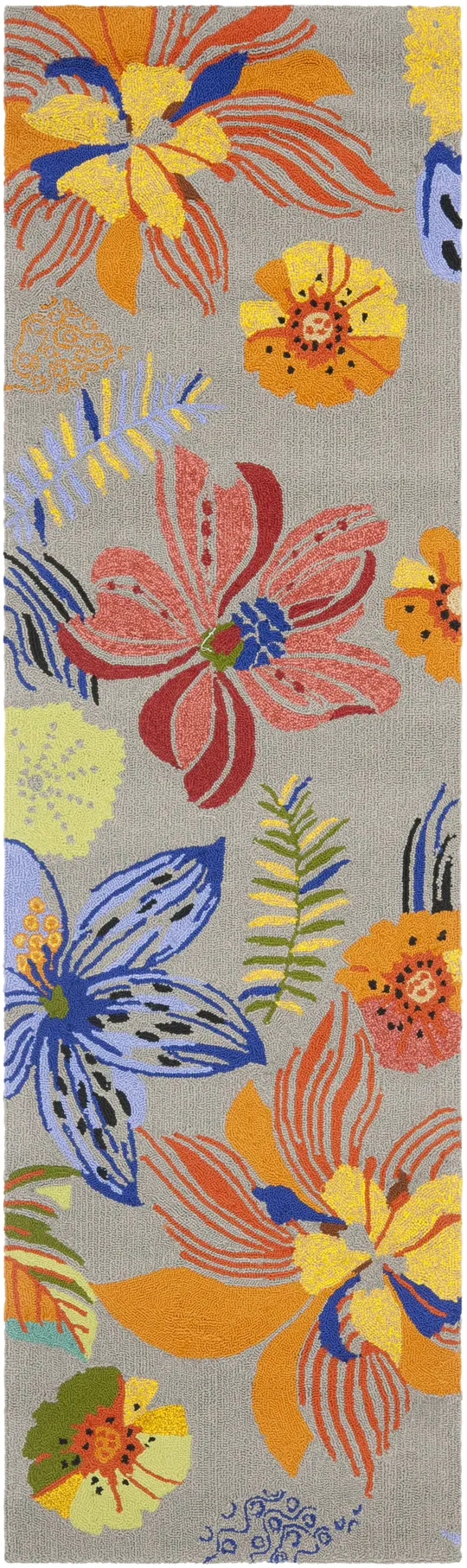 Safavieh Four Seasons FRS468C 4&0x22 x 4&0x22 Round Grey, Orange Area Rug