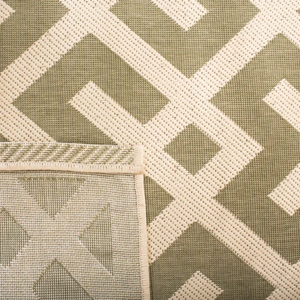 Safavieh Courtyard Navy & Beige 9& x 12& Indoor/Outdoor Rug