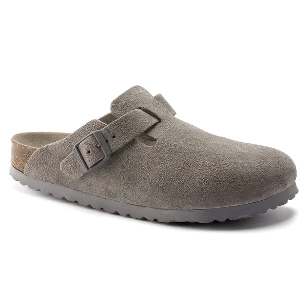 Birkenstock Boston Soft Footbed - Suede Stone Coin - 36, Regular