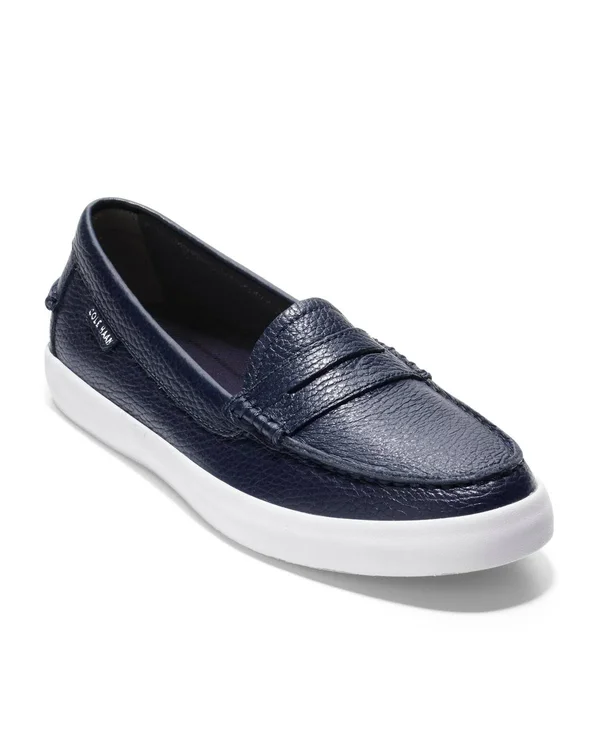 Cole Haan Nantucket Leather Penny Loafers, Navy, Peacoat, Women's, 5B