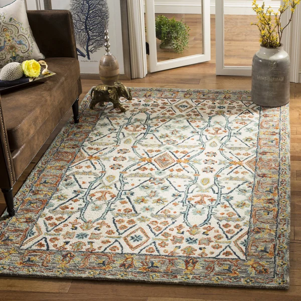 Safavieh Aspen APN308A Area Rug Ivory - Blue 2&3x22 x 7& Runner