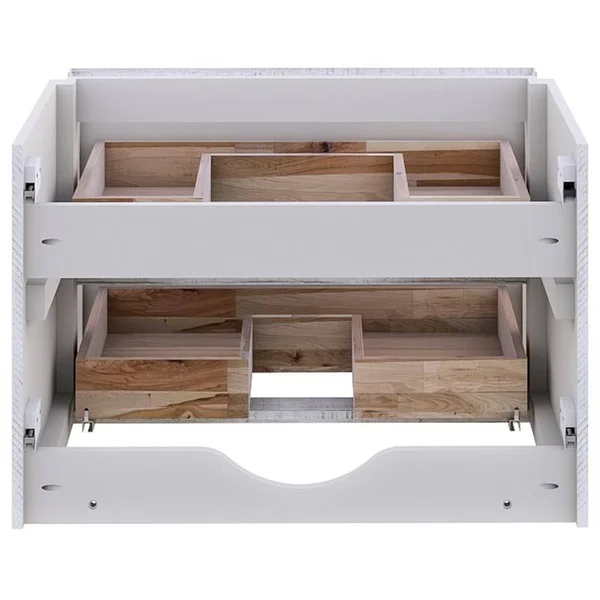 Fresca Stella 29x22 Wall Hung Single Bathroom Cabinet in Rustic White