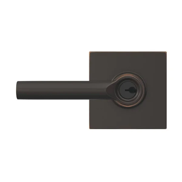 Schlage F51ABRW716COL Broadway Keyed Entry Lever with Collins Trim Finish: Aged Bronze