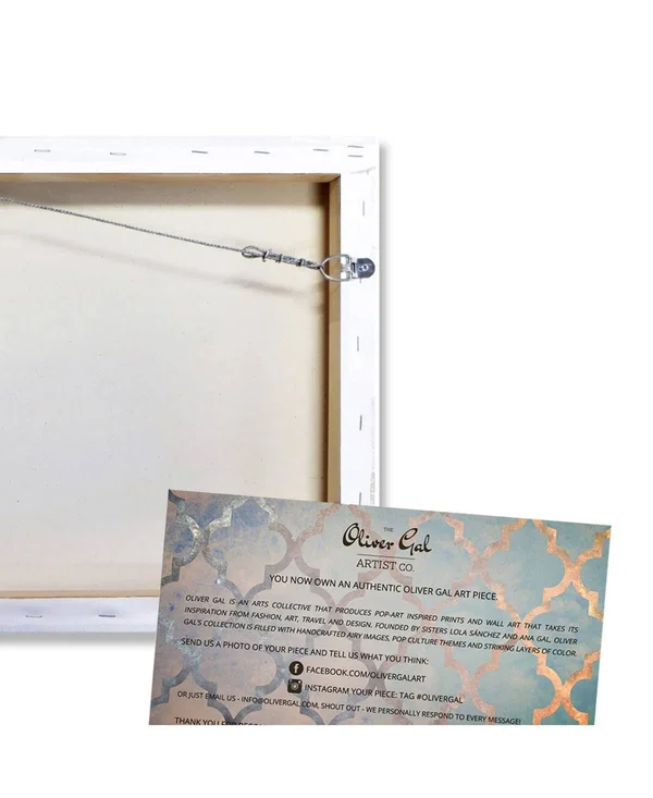 Oliver Gal Gray Dramatic Entrance Chrome Fashion Canvas