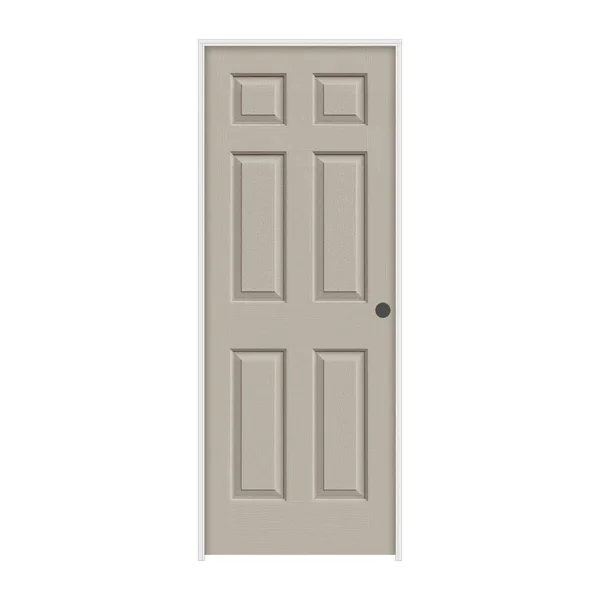 JELD-WEN 32 in. x 80 in. Colonist Desert Sand Painted Left-Hand Textured Molded Composite MDF Single Prehung Interior Door