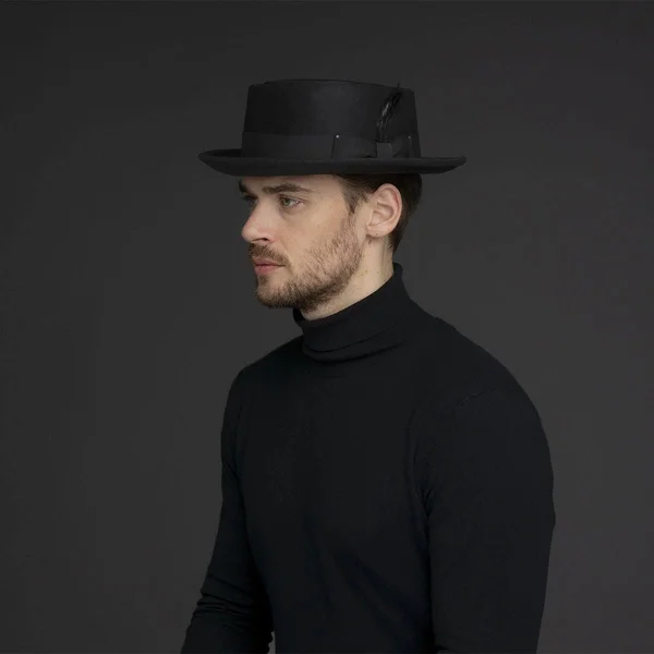 Bailey of Hollywood Jett Pork Pie Hat Black 6 3/4