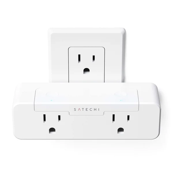 Satechi Dual Smart Outlet - Smart plug - wireless - Wi-Fi - white