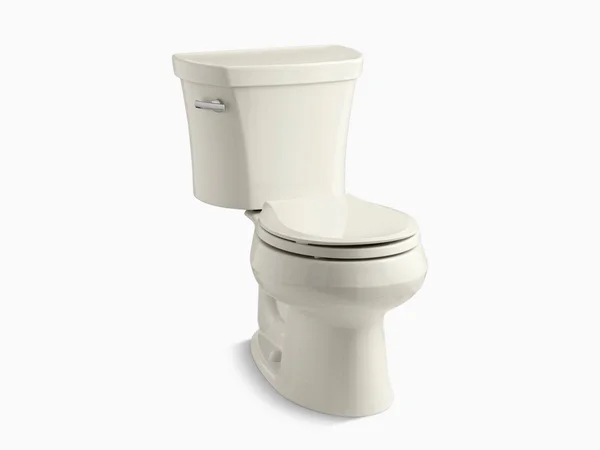 KOHLER K-3947-UT-96 Wellworth Round-Front 1.28 gpf Toilet - 14 In. Rough-In, Insuliner, Tank Locks, Biscuit