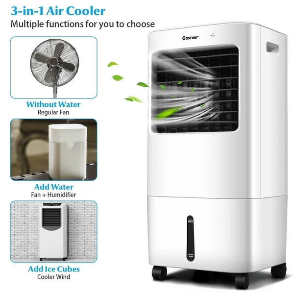 Evaporative Portable Air Cooler Fan w/ Remote Control