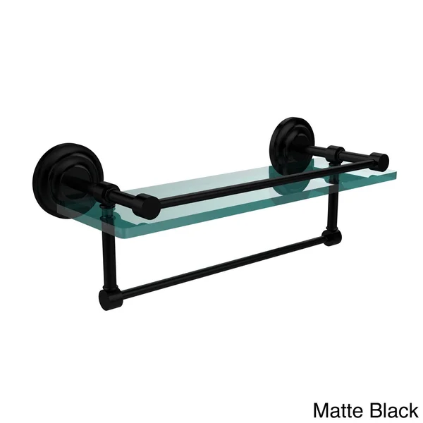 Allied Brass Gallery Glass Shelf with Towel Bar - Brushed Bronze - 16 inch