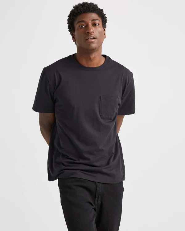 Richer Poorer Men's Pima Pocket Tee - Black - L