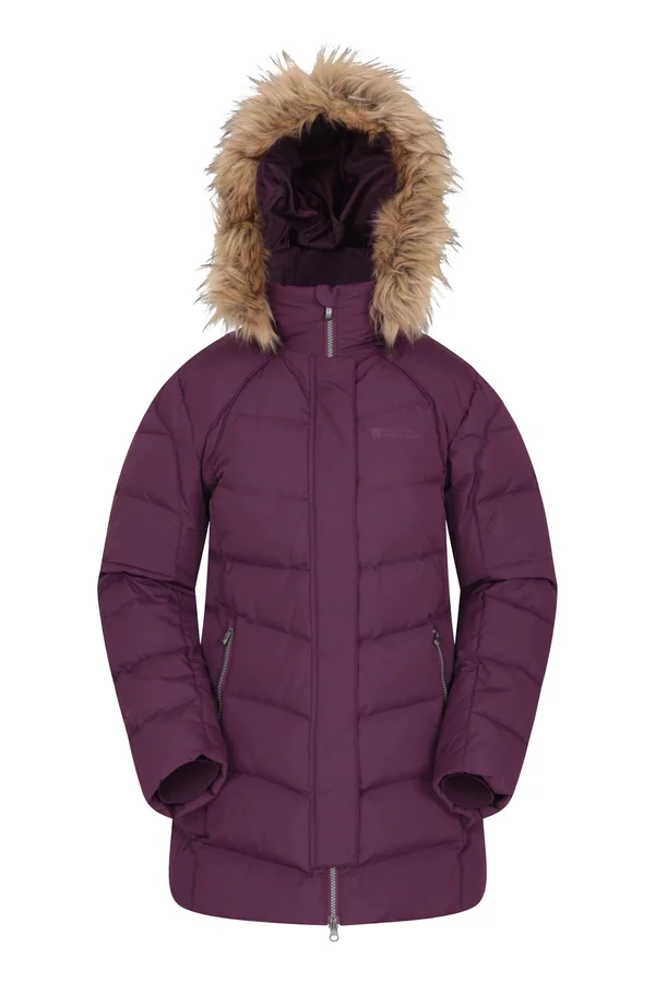 Mountain Warehouse Isla II Womens Down Jacket - Purple, Size 0