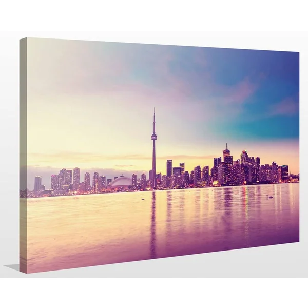 Picture Perfect International Toronto at Dusk Giclee Print Canvas Wall Art - 30 Inches x 40 Inches x 1.5 Inches
