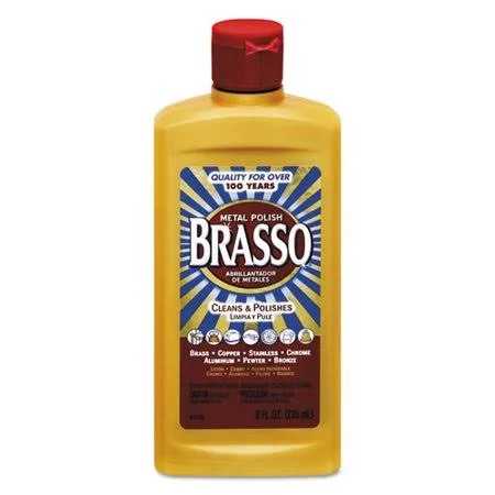 Brasso Metal Surface Polish - 8-oz, Unscented, 8 Bottles
