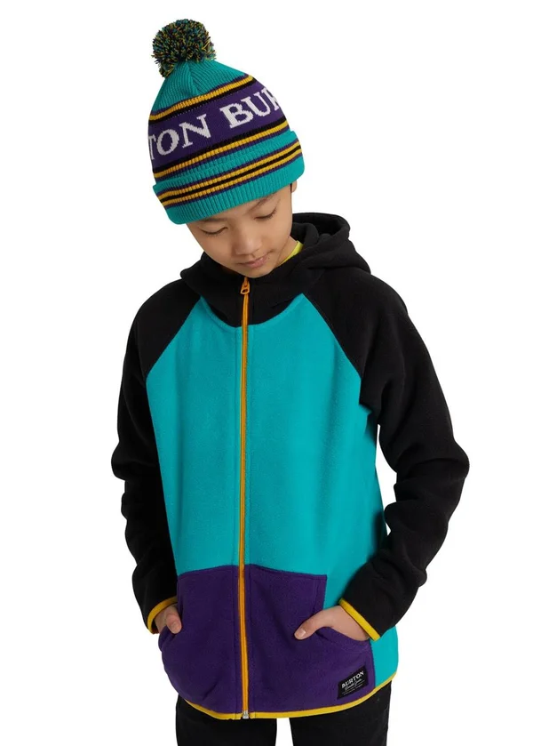 Burton Kids& Spark Full-Zip Hooded Fleece - Dynasty Green Multi, L