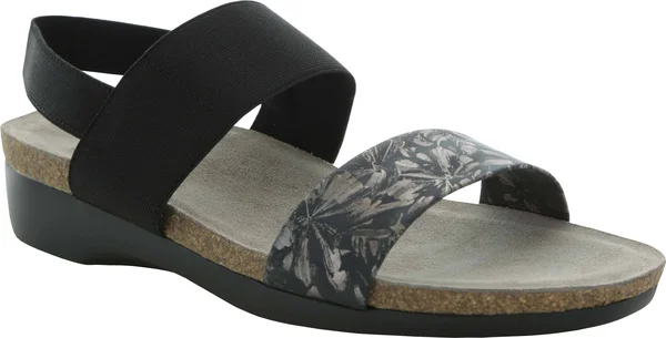 Munro Pisces Womens Molded Insoles Slip on Wedge Sandals - Dark Floral