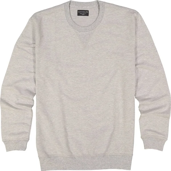 Goodlife Men's Micro Terry Crewneck Sweatshirt - LT. Heather Grey