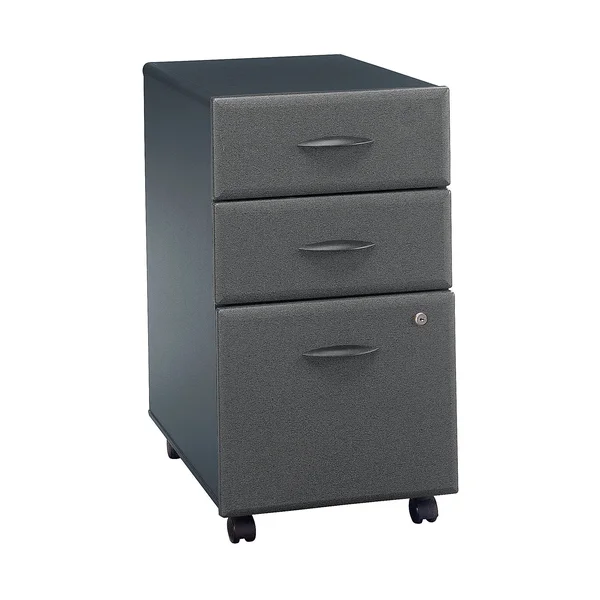 Bush Series A 3-Drawer Assembled Mobile File - Slate