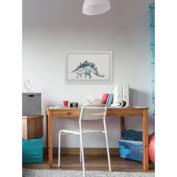 Marmont Hill Spiked Dinosaur Framed Wall Art - Size: 30 inch x 45 inch