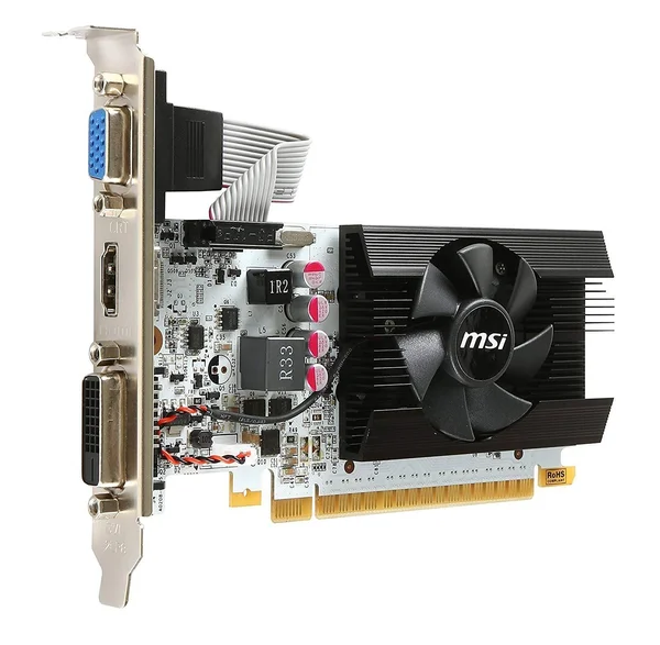 MSI GeForce GT 730 K-2GD5LP/OC Low Profile Graphics Card - 2 GB GDDR5 - 64-bit - 1006 MHz - 141.0 x 69.0 x 29.0 mm